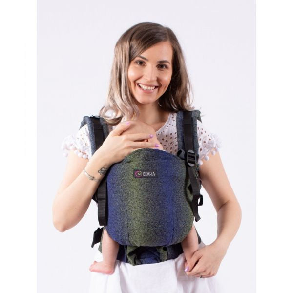 Isara Mochila Portabebé The ONE One size - Pixelated Blue Planet