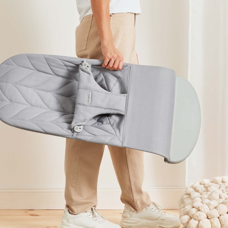 BabyBjorn Espreguiçadeira Bliss Woven Pétala - Gris Claro