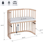 Babybay Cama Co-Sleep Original - natural sem tratamento