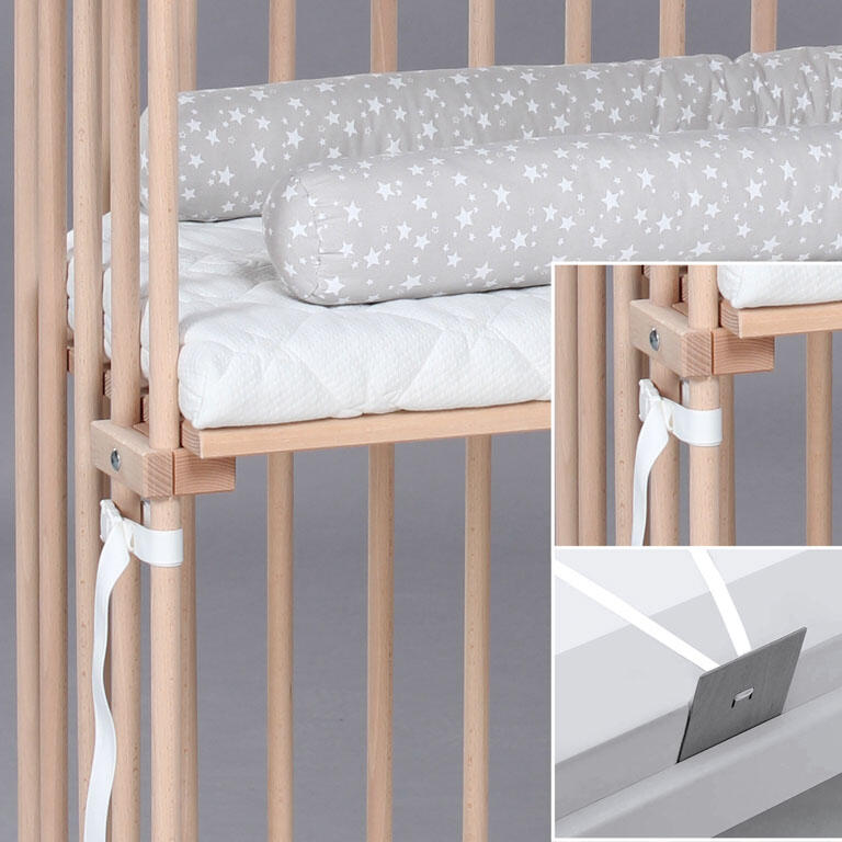 Babybay Cama Co-Sleep Boxspring - natural sem tratamento