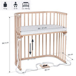 Babybay Cama Co-Sleep Boxspring - natural sem tratamento
