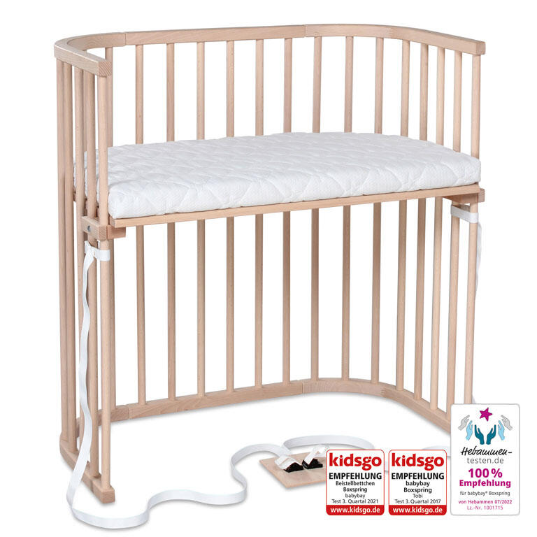 Babybay Cama Co-Sleep Boxspring - natural sem tratamento