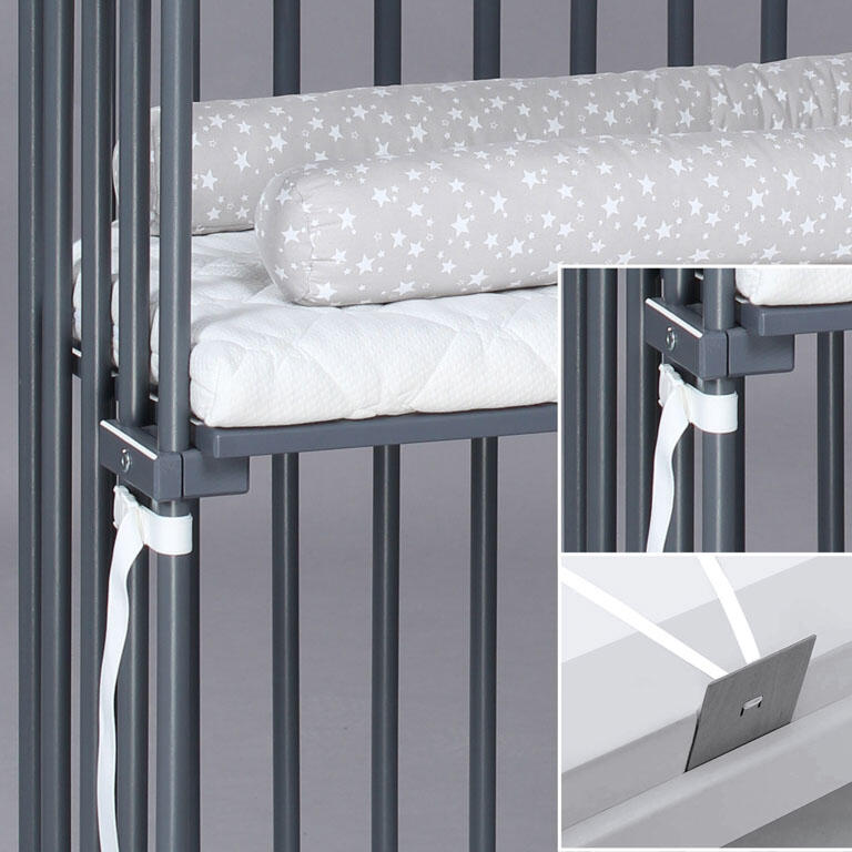Babybay Cama Co-Sleep Boxspring - lacado cinza pizarra
