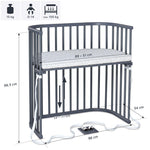 Babybay Cama Co-Sleep Boxspring - lacado cinza pizarra
