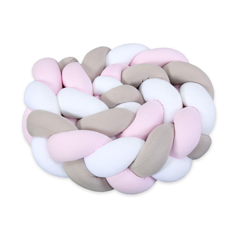 Babybay Rolo Trançado para todos os modelos - branco/beige/rosado