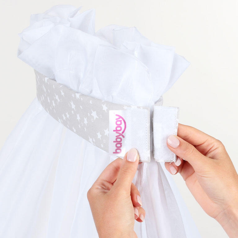 Babybay Dossel - cinza estrelas brancas