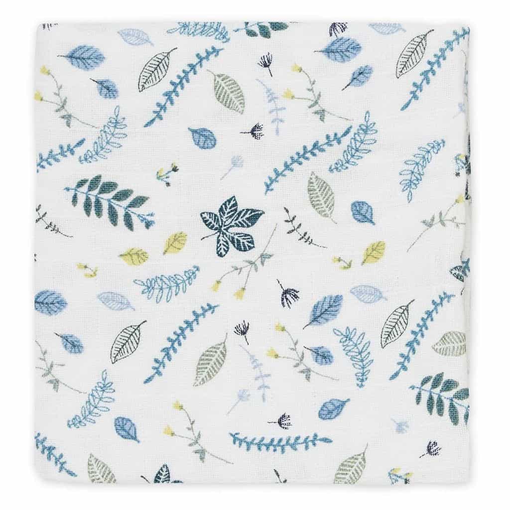 CamCam Jogo de Cama Júnior 100x140cm - Pressed Leaves Blue