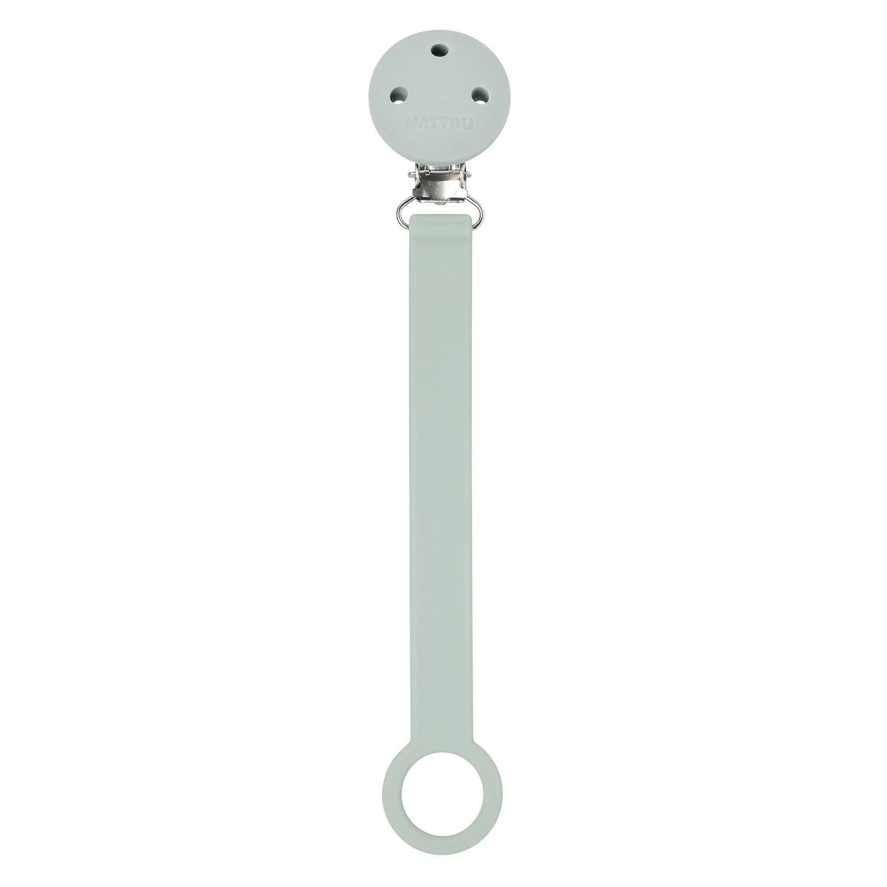 Nattou Prende Chupeta Silicone - Sage Green