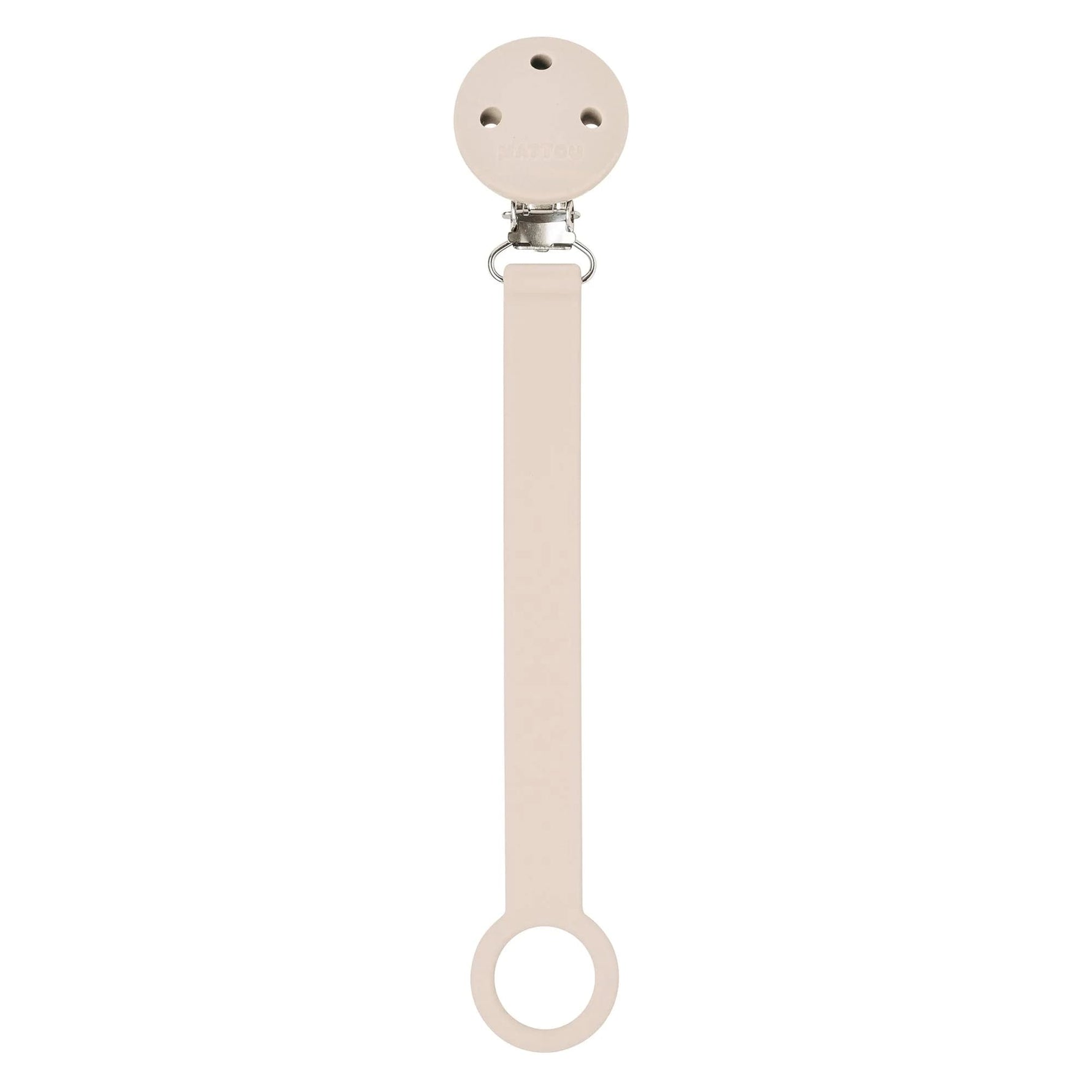 Nattou Prende Chupeta Silicone - Bege
