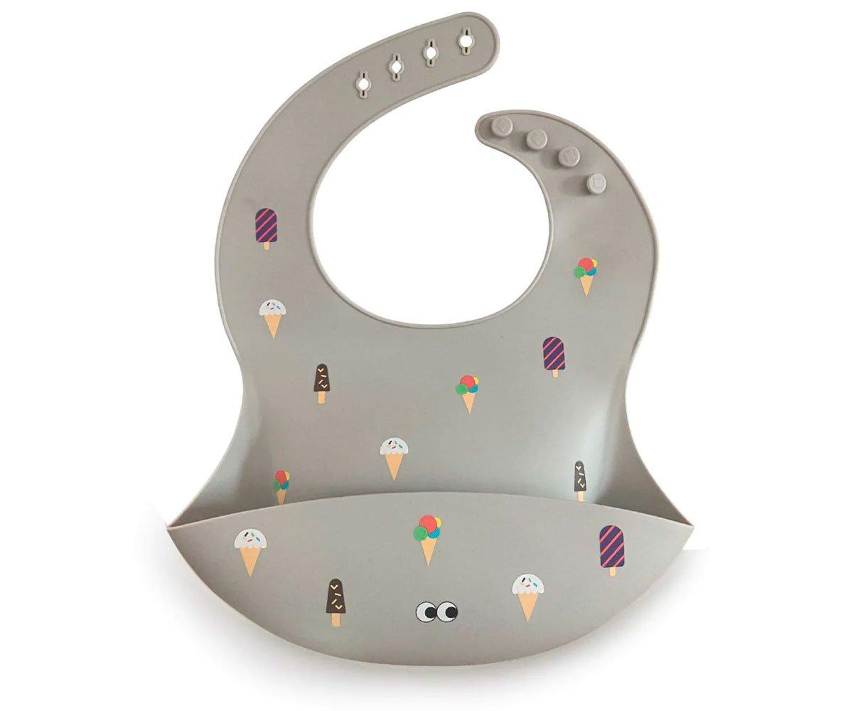 Noui Noui Babete em Silicone - Ice Cream Grey