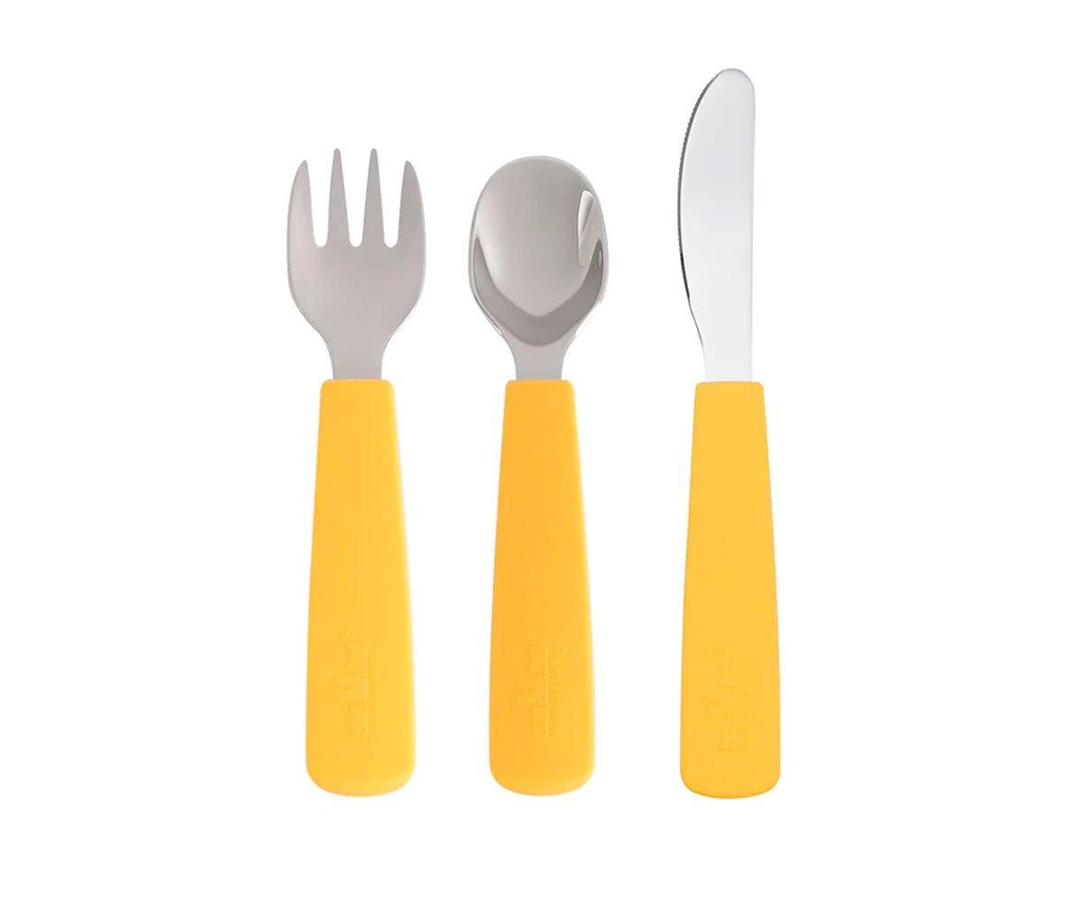 We Might Be Tiny Conjunto 3 talheres Feedie - Amarelo
