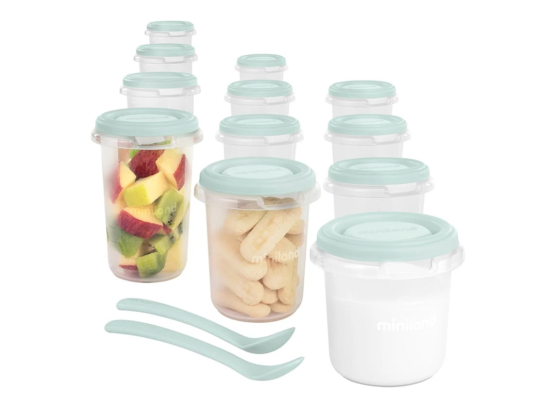 Miniland Conjunto de 12 Recipientes - Mint