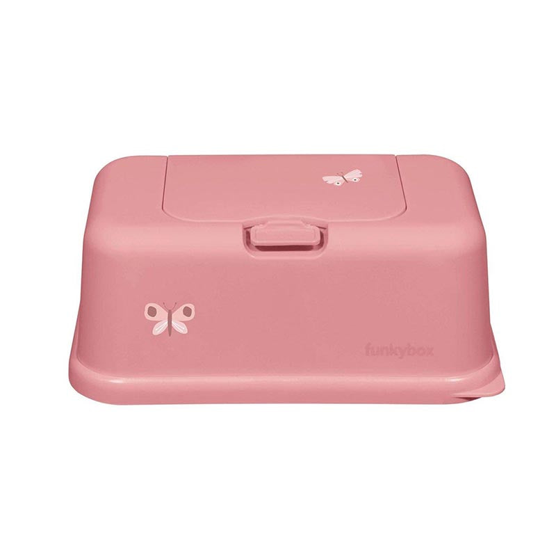FunkyBox - Dispensador de Toalhitas Mate - Rosa Mariposa