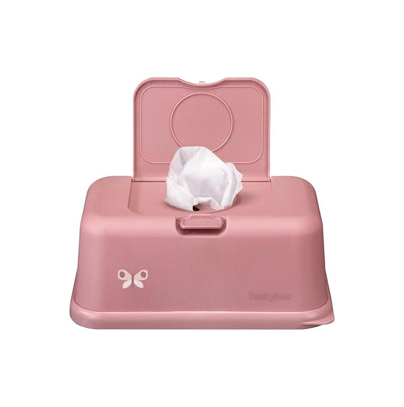 FunkyBox - Dispensador de Toalhitas Mate - Rosa Mariposa