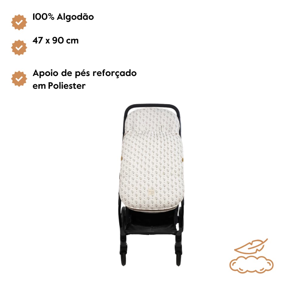 Walking Mum Footmuff Botton Flores