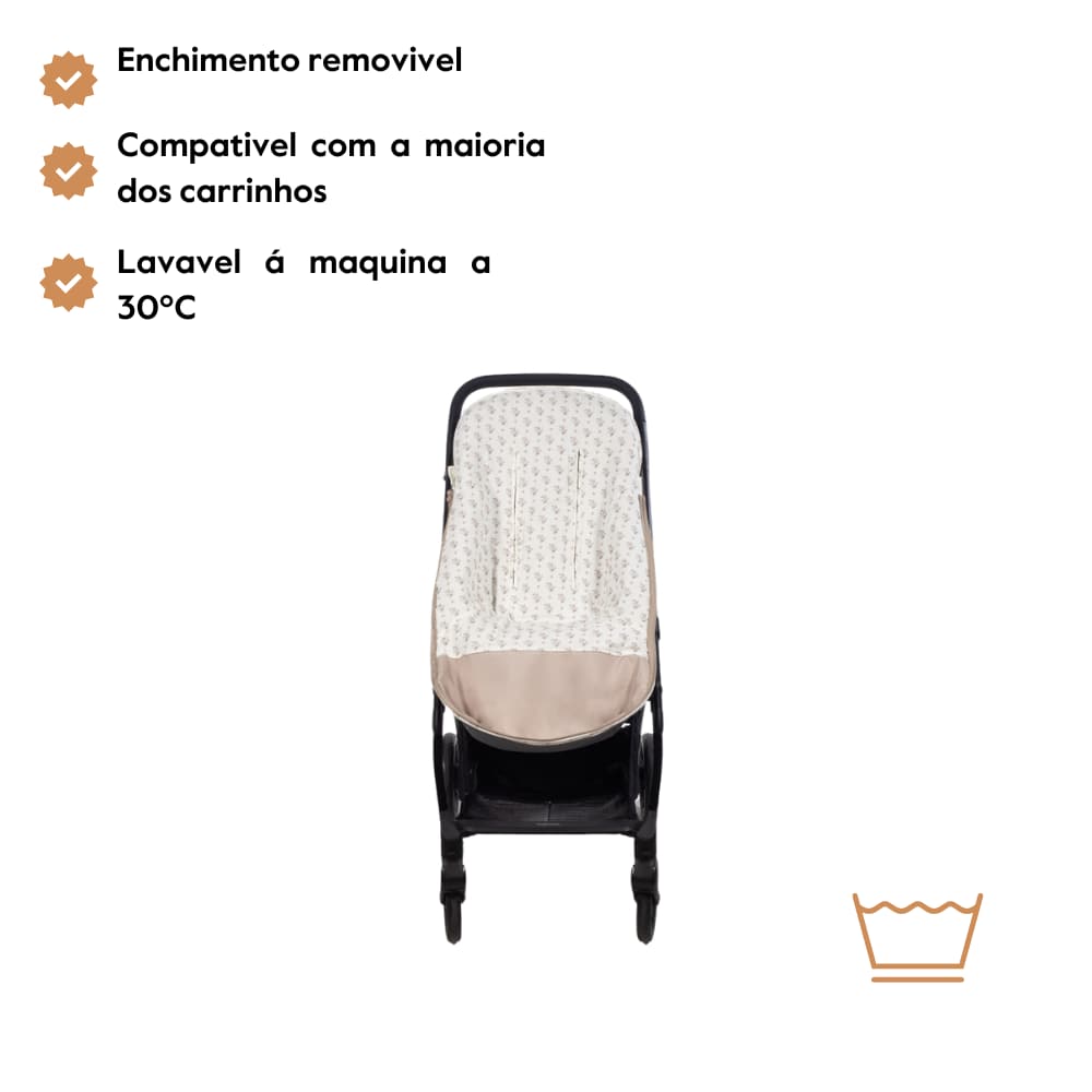 Walking Mum Footmuff Botton Flores
