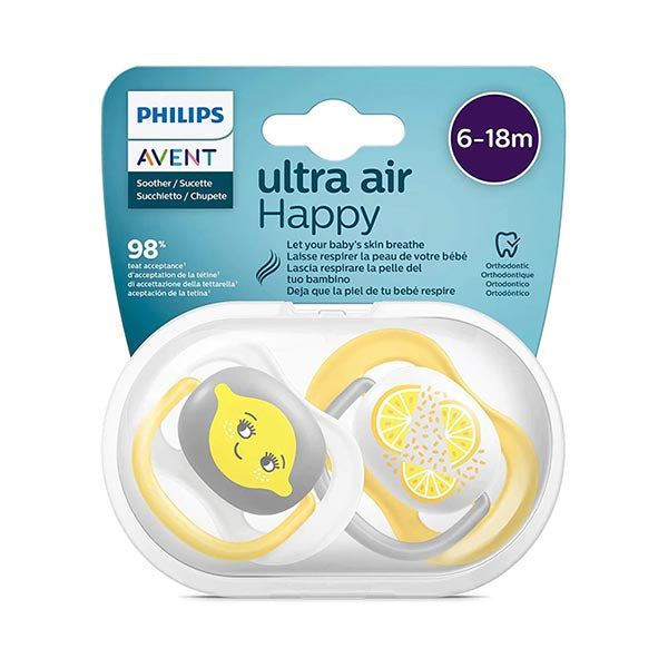 Philips Avent - 2 Chupetas - Ultra Air Frutos - 6-18 M