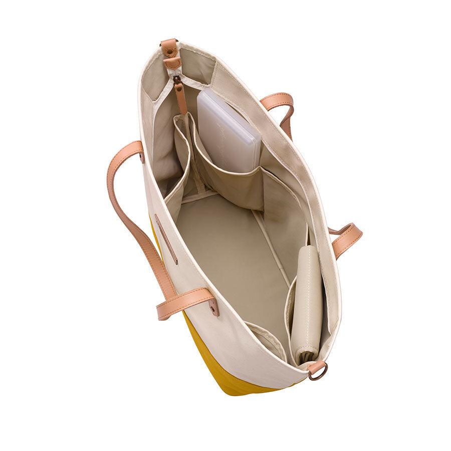 Petunia Downtown Tote - Birch/Caramel