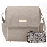 Petunia Boxy Backpack - Grey Matte Leatherette