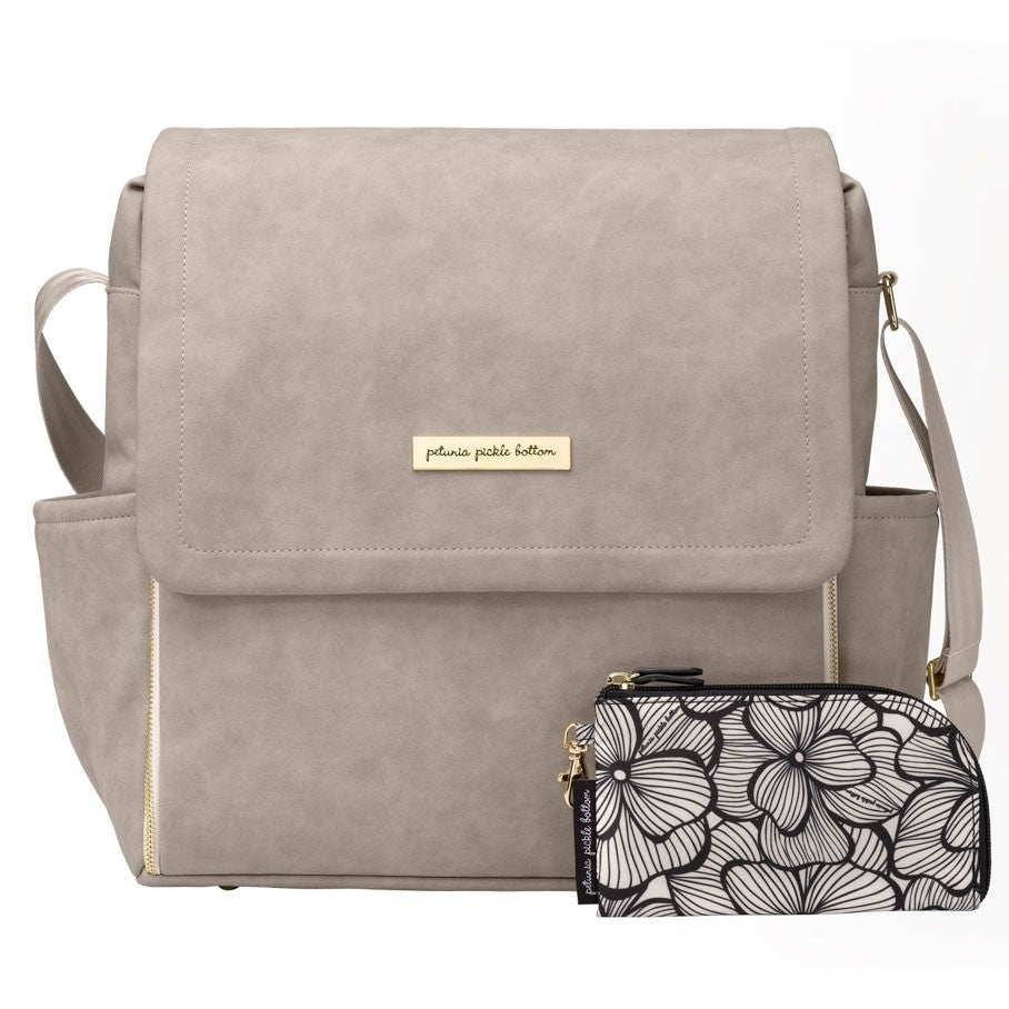 Petunia Boxy Backpack - Grey Matte Leatherette
