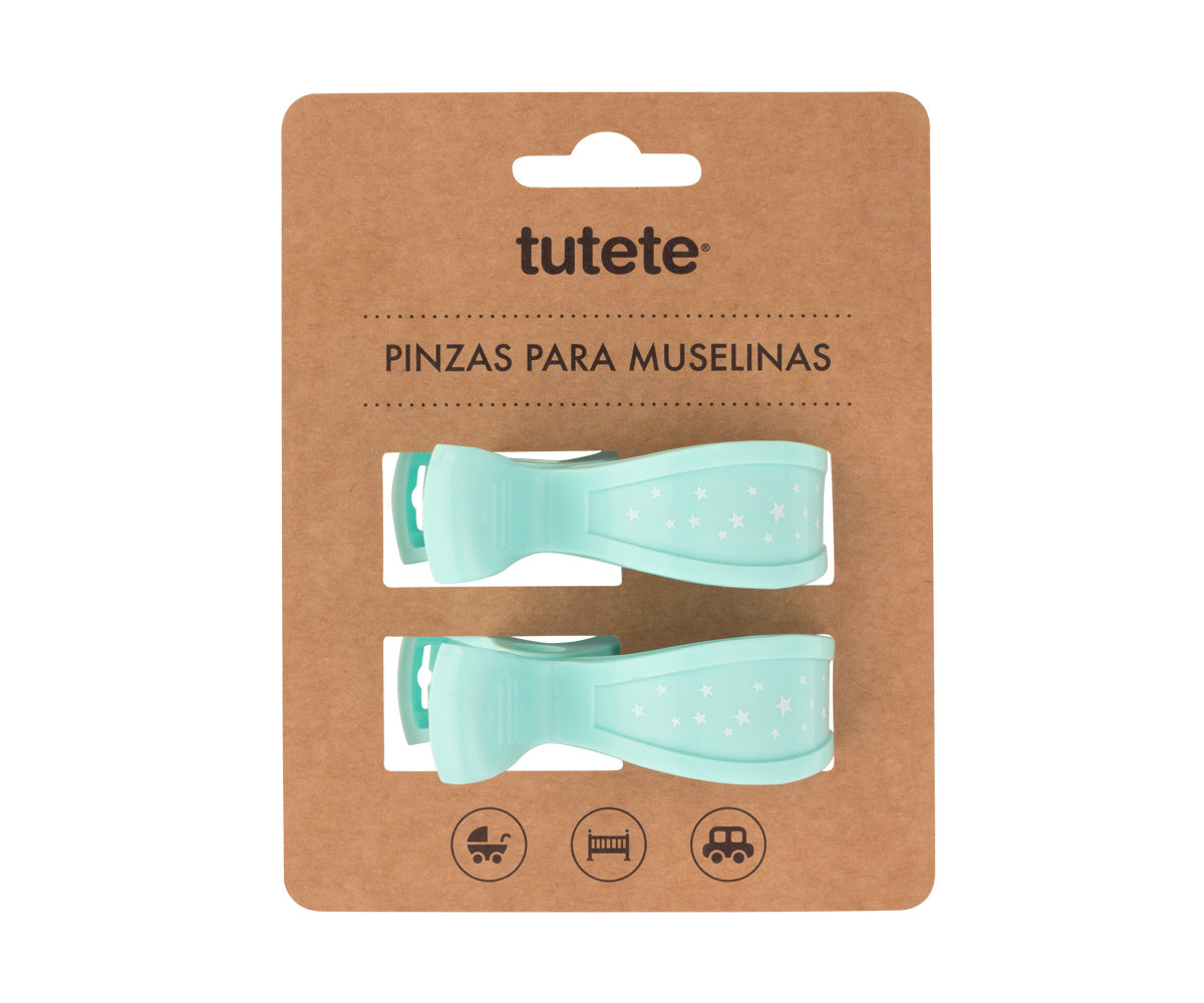 Tutete Pinças para Fraldas 2 Uni. - Menta
