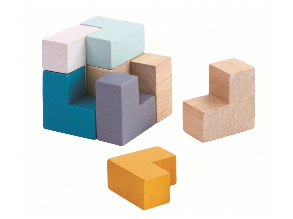 PlanToys - Puzzle Cubo 3D (Pk 6)