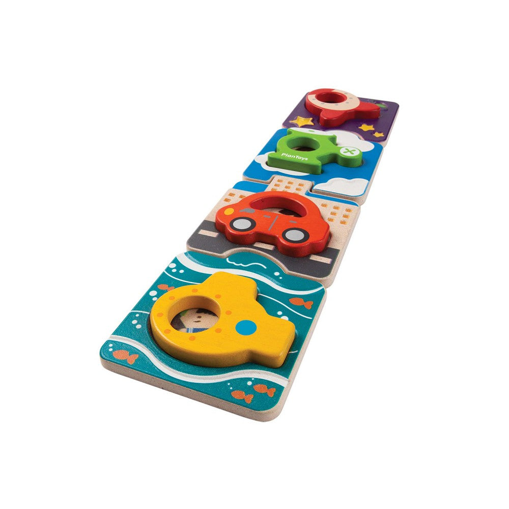 PlanToys - Puzzle Veículos