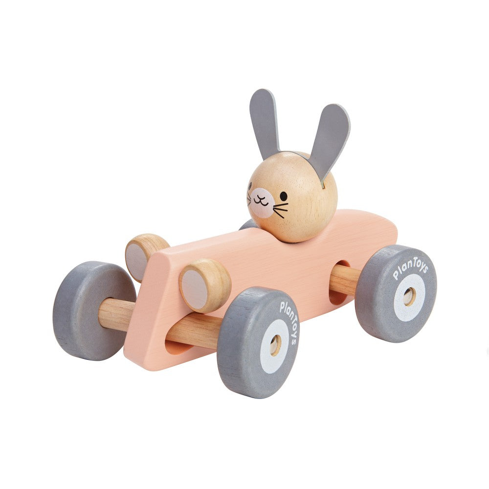 PlanToys - Bunny Racing Car Pastel Collection