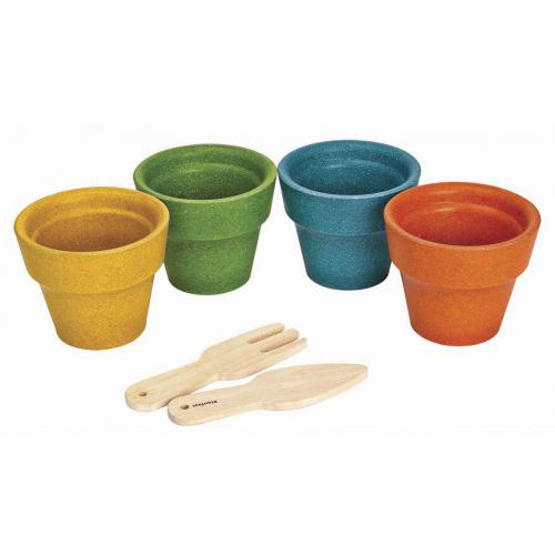 PlanToys - Set Vasos de Flores