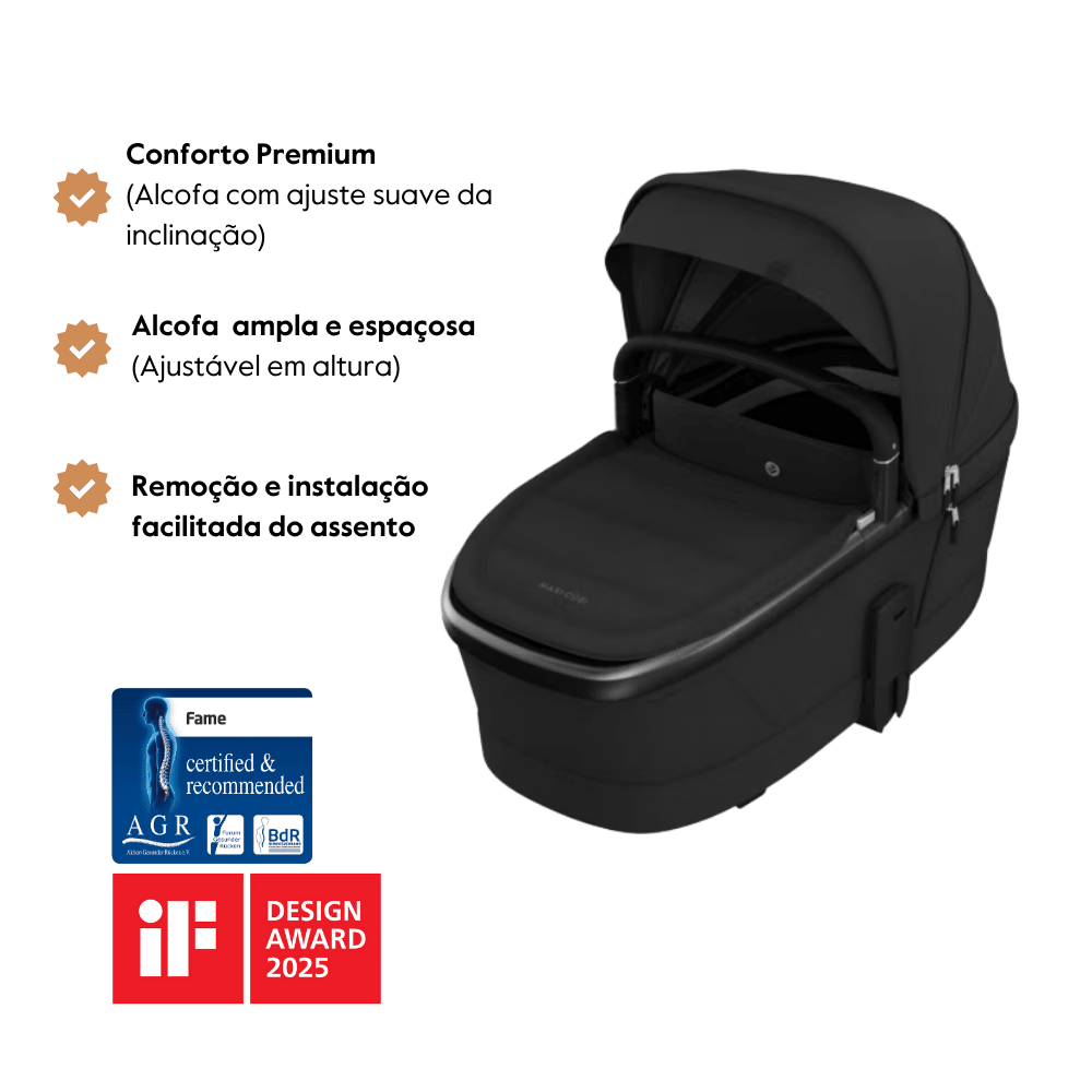 Alcofa Fame da Maxi-Cosi  - Dos 0 aos 6 meses - Twillic Black