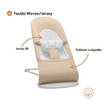 BabyBjorn Espreguiçadeira Balance Soft Woven/Jersey - Gris Oscuro/Gris Claro