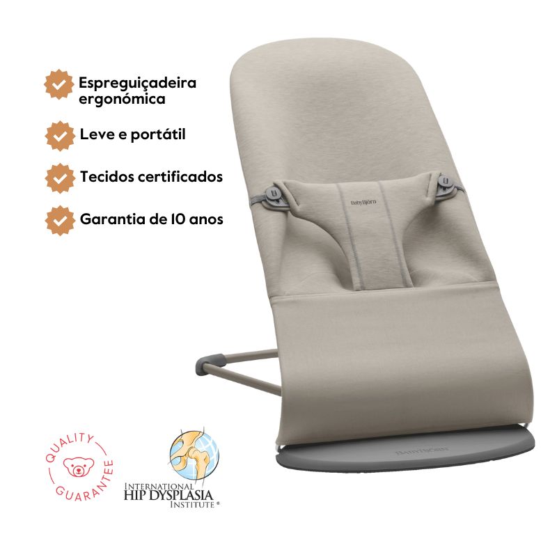 BabyBjorn Espreguiçadeira Bliss 3D Jersey - Gris Arena