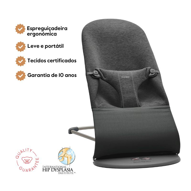 BabyBjorn Espreguiçadeira Bliss 3D Jersey - Gris Oscuro