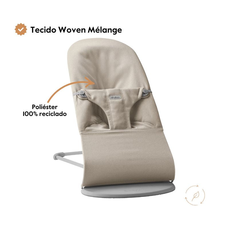 BabyBjorn Espreguiçadeira Bliss Woven Melange - Beige Claro
