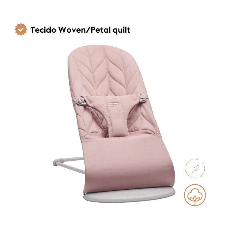 BabyBjorn Espreguiçadeira Bliss Woven Pétala - Gris Claro