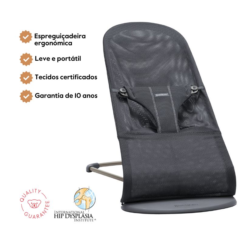 BabyBjorn Espreguiçadeira Bliss Mesh - Antracita