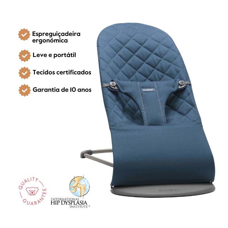 BabyBjorn Espreguiçadeira Bliss Woven Classic - Azul Medianoche