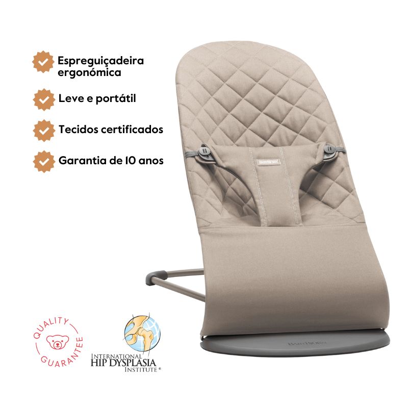 BabyBjorn Espreguiçadeira Bliss Woven Classic - Gris Arena