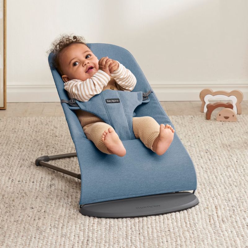 BabyBjorn Espreguiçadeira Bliss Woven Melange - Azul