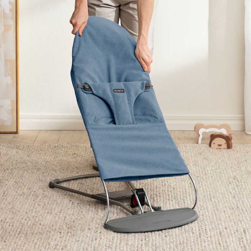 BabyBjorn Espreguiçadeira Bliss Woven Melange - Azul