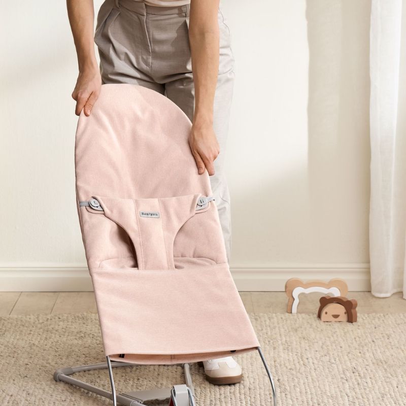 BabyBjorn Espreguiçadeira Bliss Woven Melange - Rosa Claro