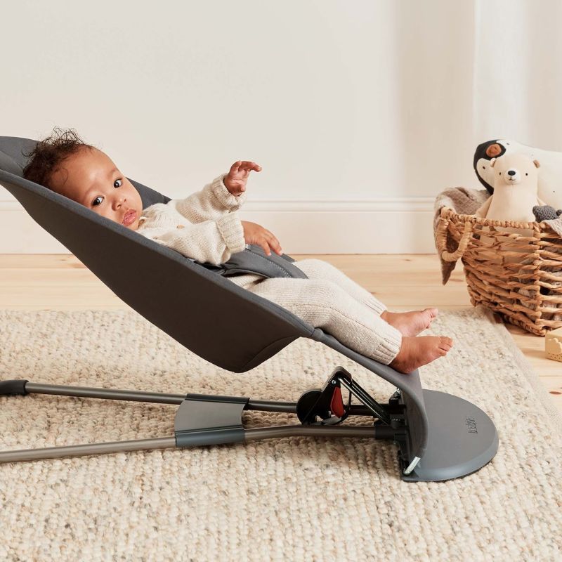 BabyBjorn Espreguiçadeira Bliss Woven Pétala - Antracita