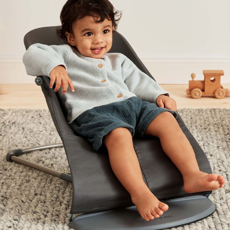 BabyBjorn Espreguiçadeira Bliss Woven Pétala - Antracita