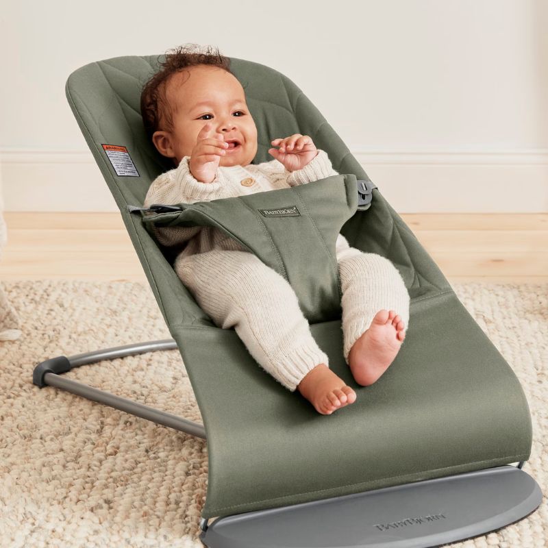 BabyBjorn Espreguiçadeira Bliss Woven Pétala - Verde Oscuro