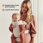 BabyBjorn Mochila Porta Bebé Mini 3D Jersey - Gris Claro