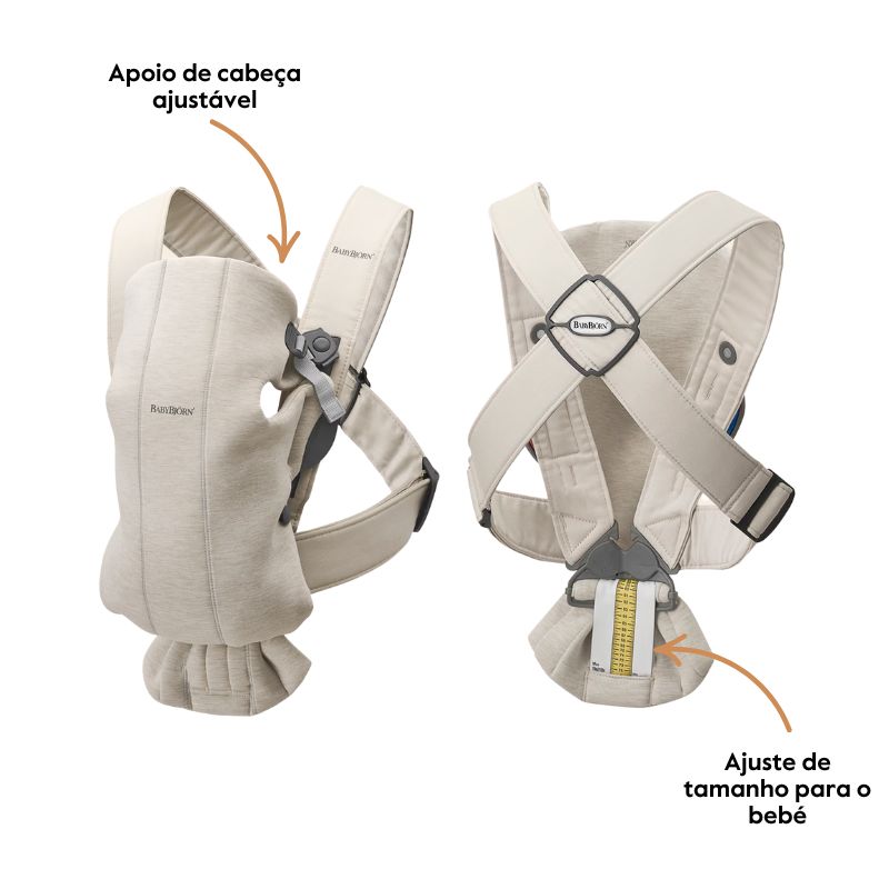 BabyBjorn Mochila Porta Bebé Mini 3D Jersey - Gris carbón