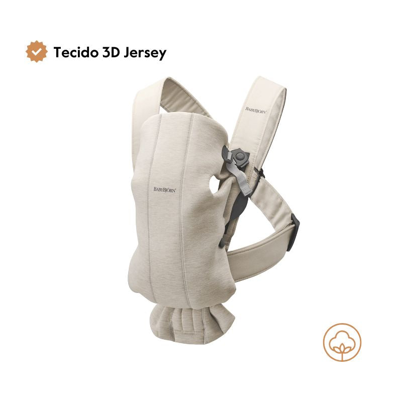 BabyBjorn Mochila Porta Bebé Mini 3D Jersey - Gris carbón
