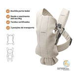 BabyBjorn Mochila Porta Bebé Mini 3D Jersey - Beige Claro