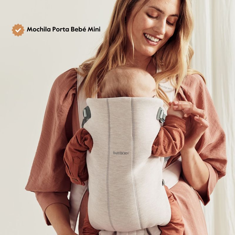 BabyBjorn Mochila Porta Bebé Mini 3D Jersey - Gris carbón