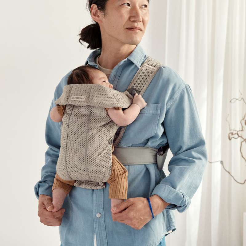 BabyBjorn Mochila Porta Bebé Mini Mesh - Greige